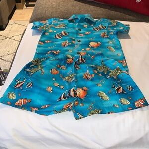 Gently Loved Toddler Aloha Mo’i Short Set Adorableble